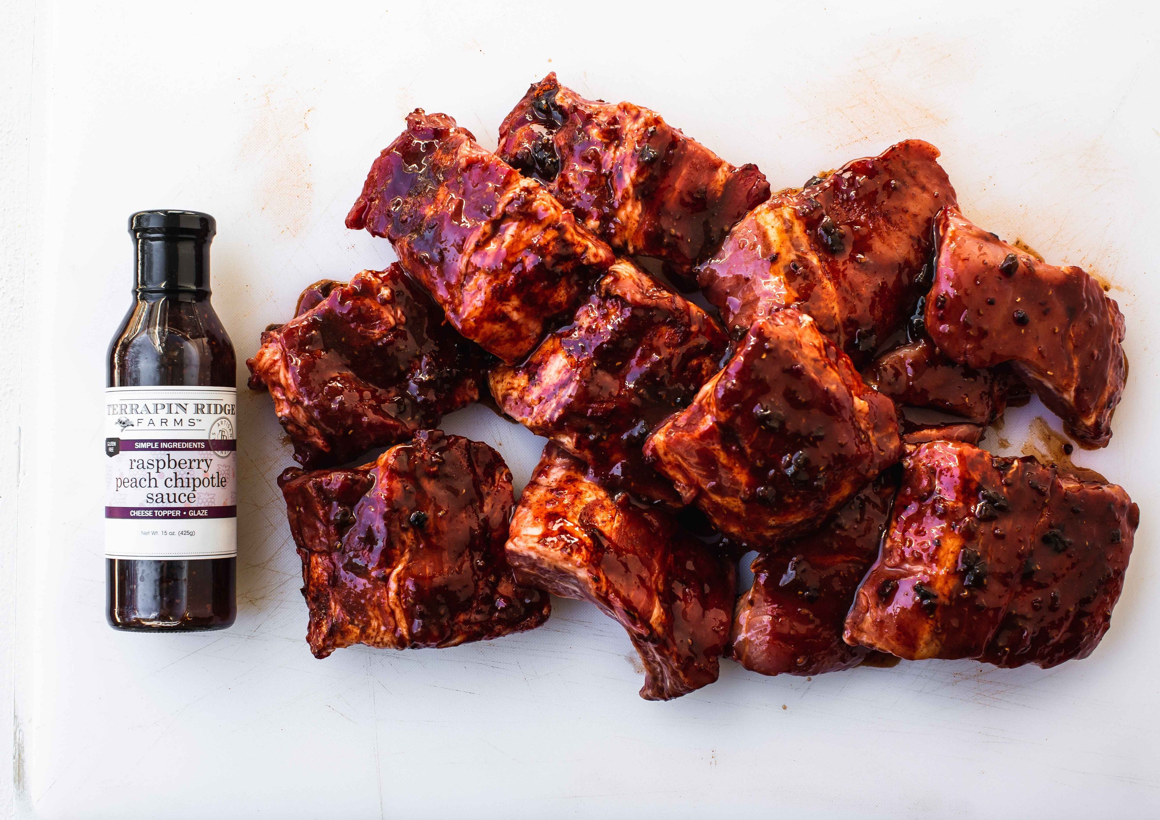 Raspberry Peach Chipotle Sauce