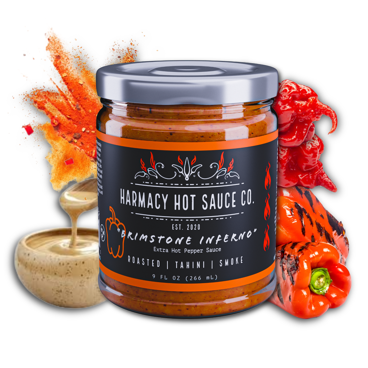 Extra Hot Roasted Red Pepper & Tahini Sauce 9 oz - The Culinary Collective