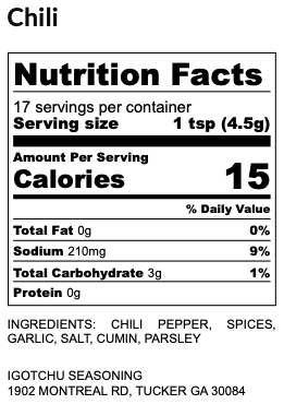 Igotchu Chili Seasoning