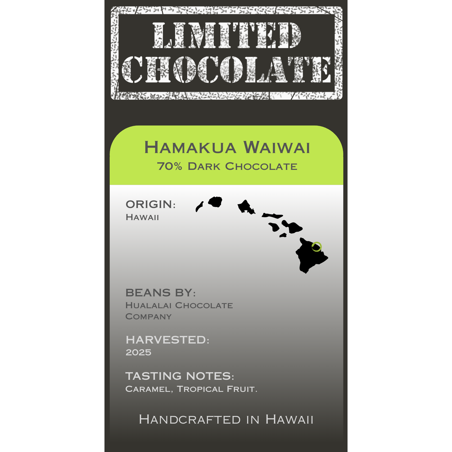 Hawaii Hamakua Wai Wai - 70% Dark Chocolate