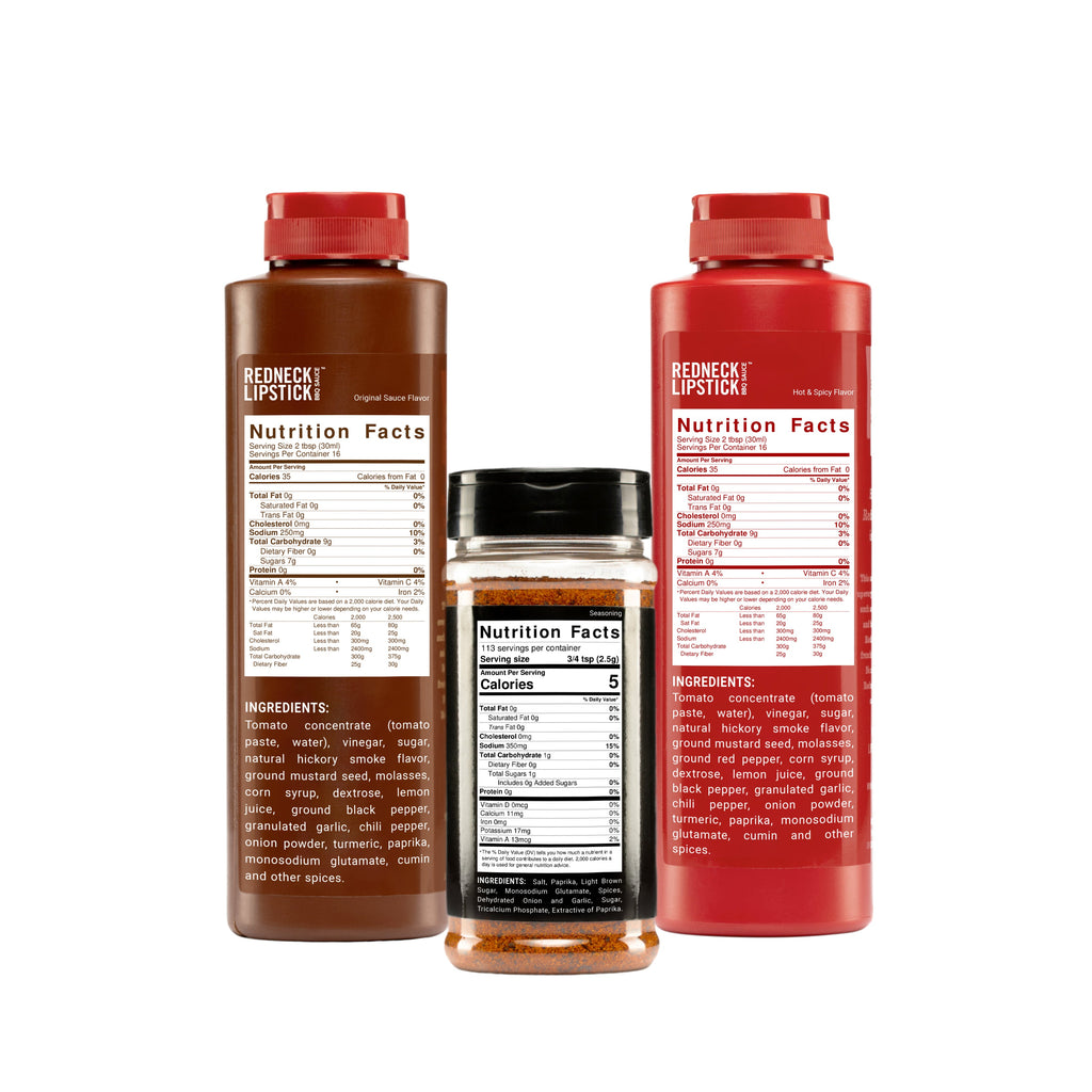 Variety Pack: Original Sauce, Hot & Spicy Sauce & Seasoning